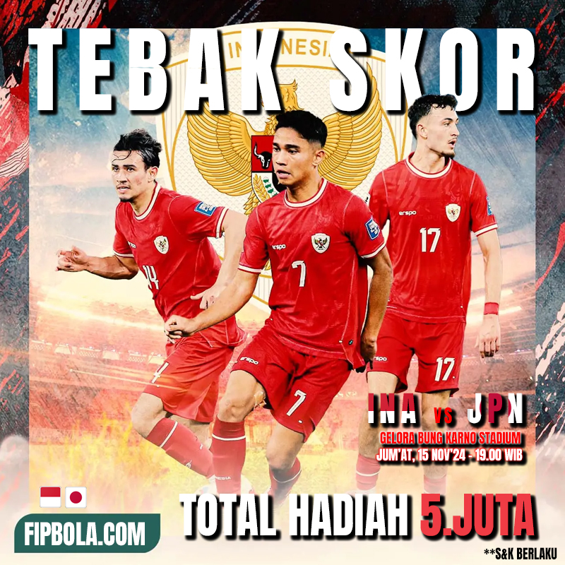 Tebak Skor Timnas Indonesia vs Jepang, Total Hadiah 5 Juta!