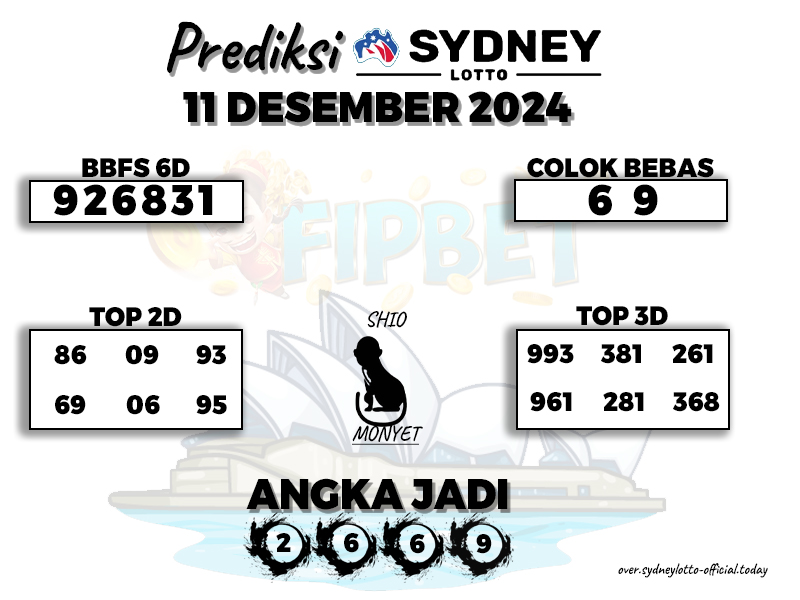 PREDIKSI SYNDEY LOTTO 11 DESEMBER 2024