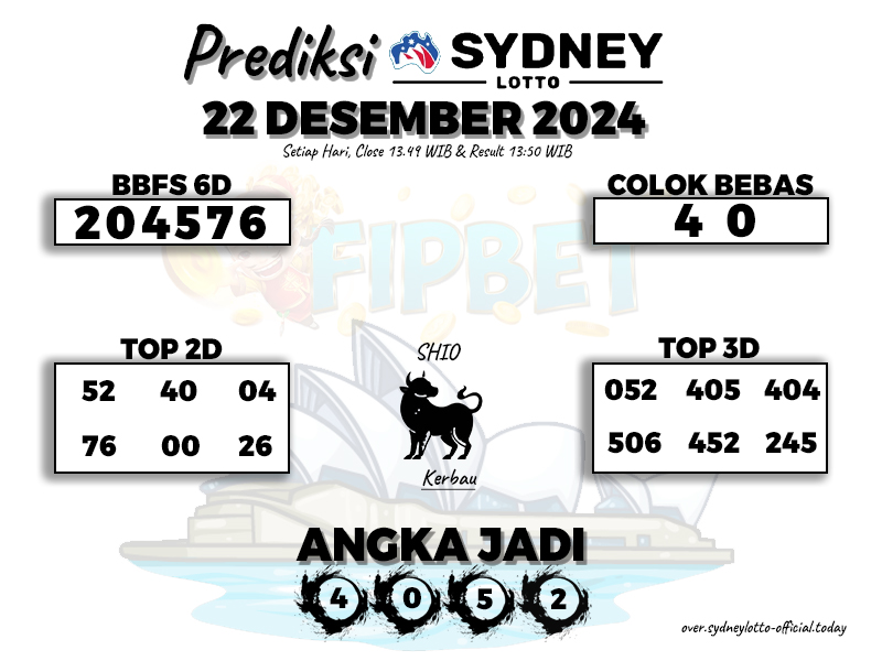 PREDIKSI SYDNEY LOTTO