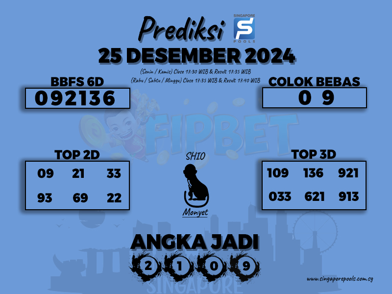 SINGAPORE POOLS 25 DESEMBER