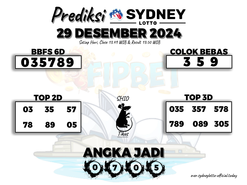 SYDNEY LOTTO 29 DESEMBER