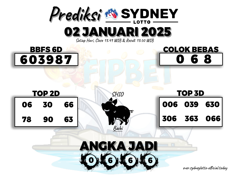 SYDNEY LOTTO 02 JANUARI