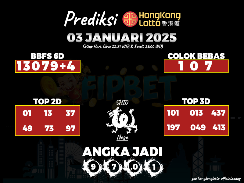 HONGKONG LOTTO 03 JANUARI