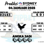 SYDNEY LOTTO 04 JANUARI