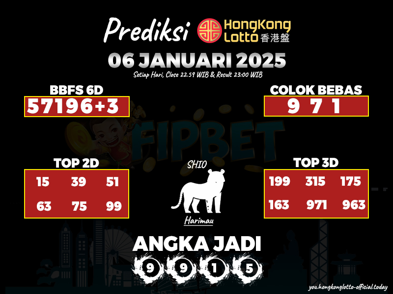 HONGKONG LOTTO 06 JANUARI