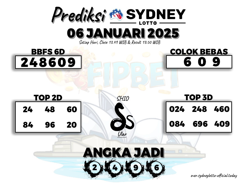 SYDNEY LOTTO 06 JANUARI