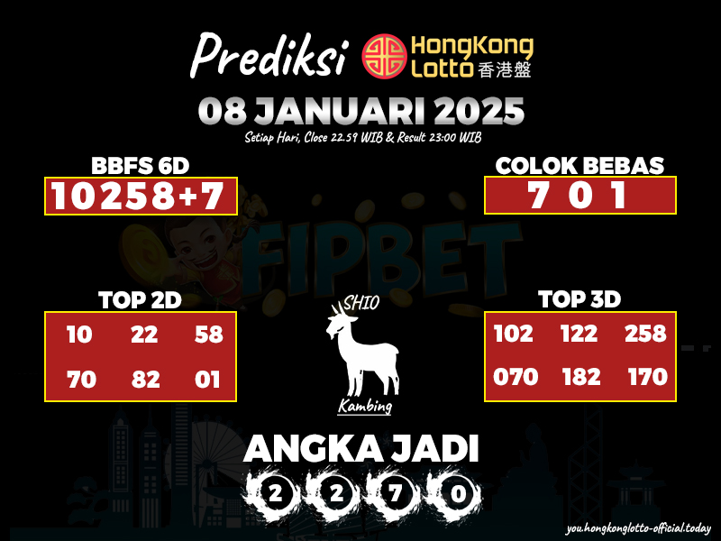 HONGKONG LOTTO 08 JANUARI