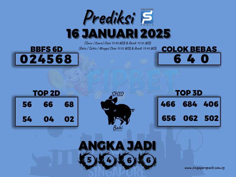 SINGAPORE POOLS 16 JANUARI