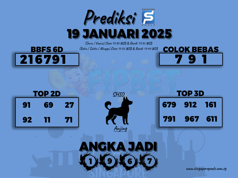 SINGAPORE POOLS 19 JANUARI