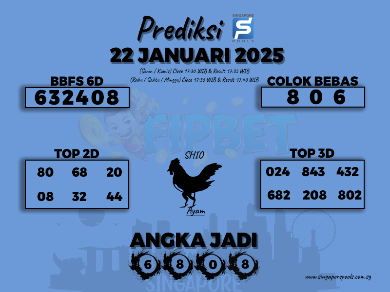 SINGAPORE POOLS 22 JANUARI