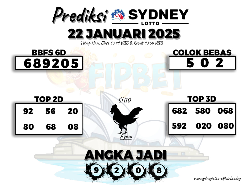 SYDNEY LOTTO 22 JANUARI