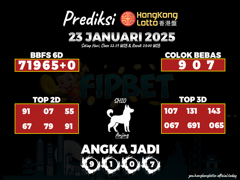 HONGKONG LOTTO 23 JANUARI