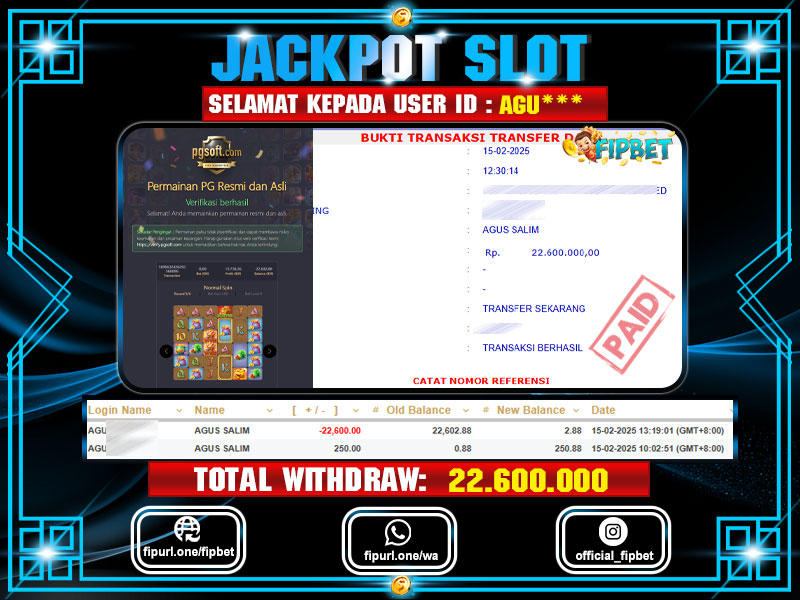 FIPBET JACKPOT SLOT THE WAYS OF QILIN POCKET GAMES SOFT IDR 22.600.000 – LUNAS