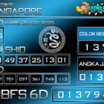 PREDIKSI SINGAPORE POOLS 20 FEBRUARI