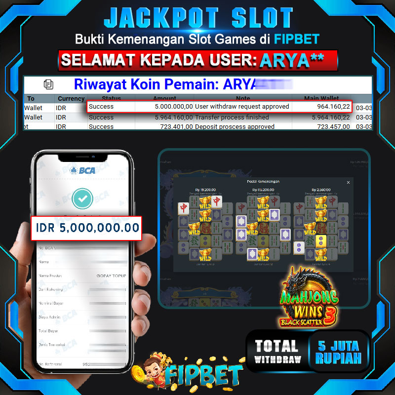 FIPBET JACKPOT SLOT MAHJONGWINS3 BLACK SCATTER