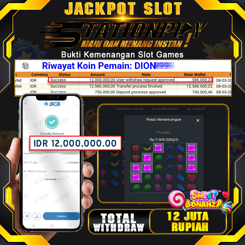 STATIONPLAY JACKPOT SLOT GACOR SWEET BONANZA