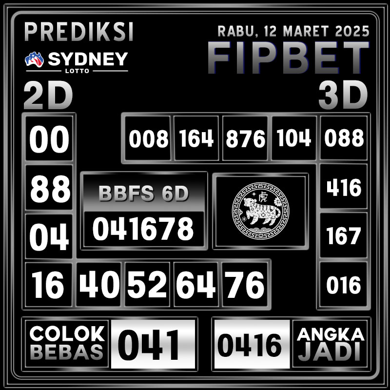 PREDIKSI SYDNEY LOTTO 12 MARET 2025